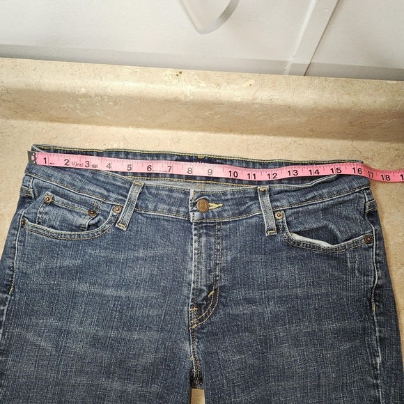 Levis 518 Superlow Bootcut‎ Jeans Womens 13 Blue Stretch Low Rise Medium Wash - Picture 7 of 13